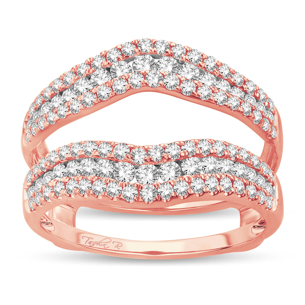 14K Rose Gold 1.00CT Diamond Ring Guard