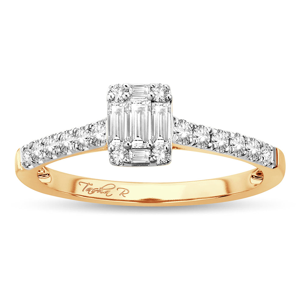 14k Yellow Gold Lab Diamond Engagement Ring - 0.42 Ct Brilliance