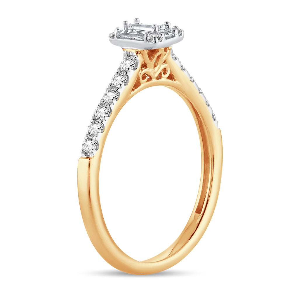 14k Yellow Gold Lab Diamond Engagement Ring - 0.42 Ct Brilliance