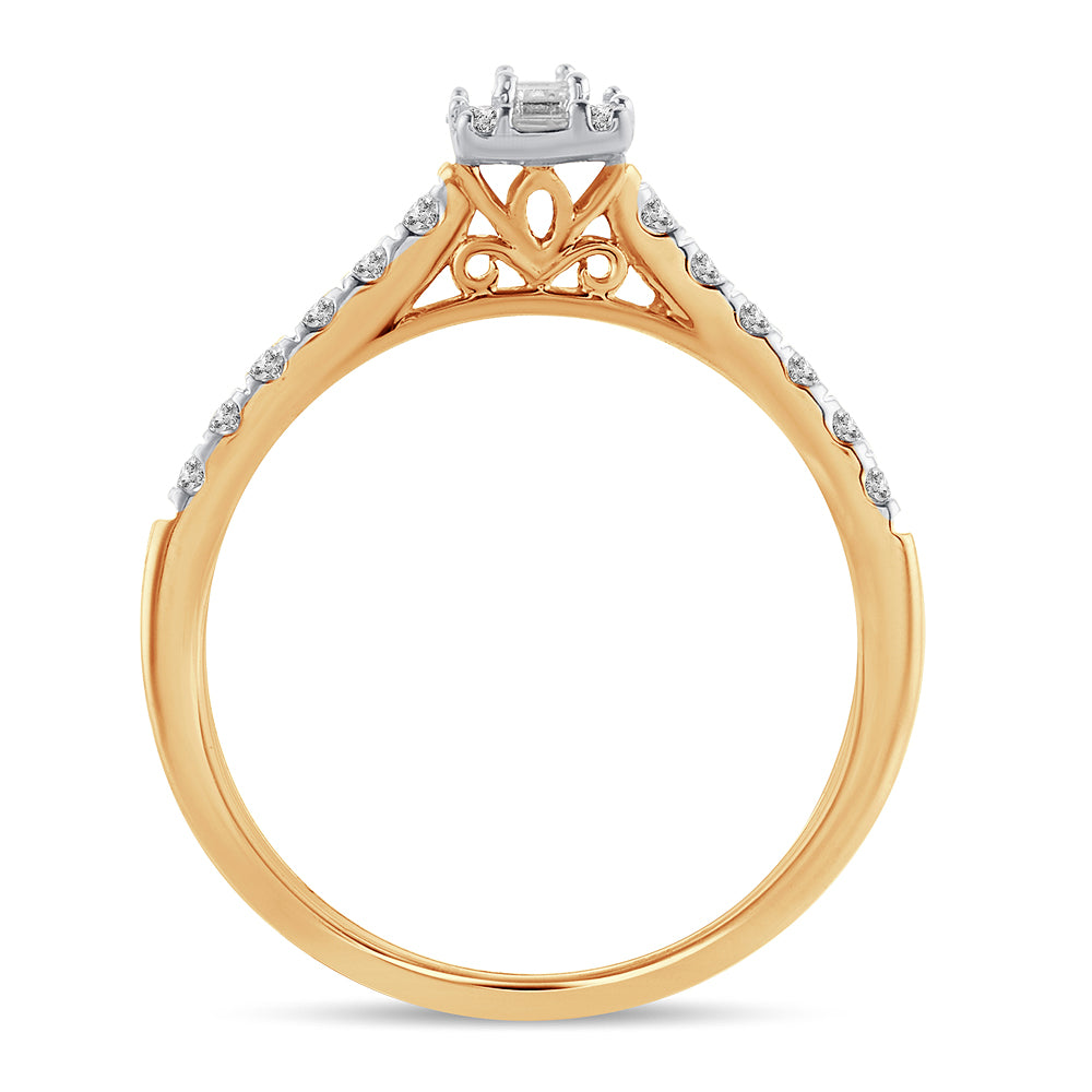 14k Yellow Gold Lab Diamond Engagement Ring - 0.42 Ct Brilliance