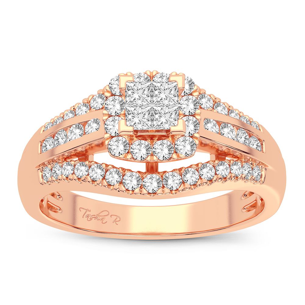 14K Rose Gold 1.00CT Diamond Ring