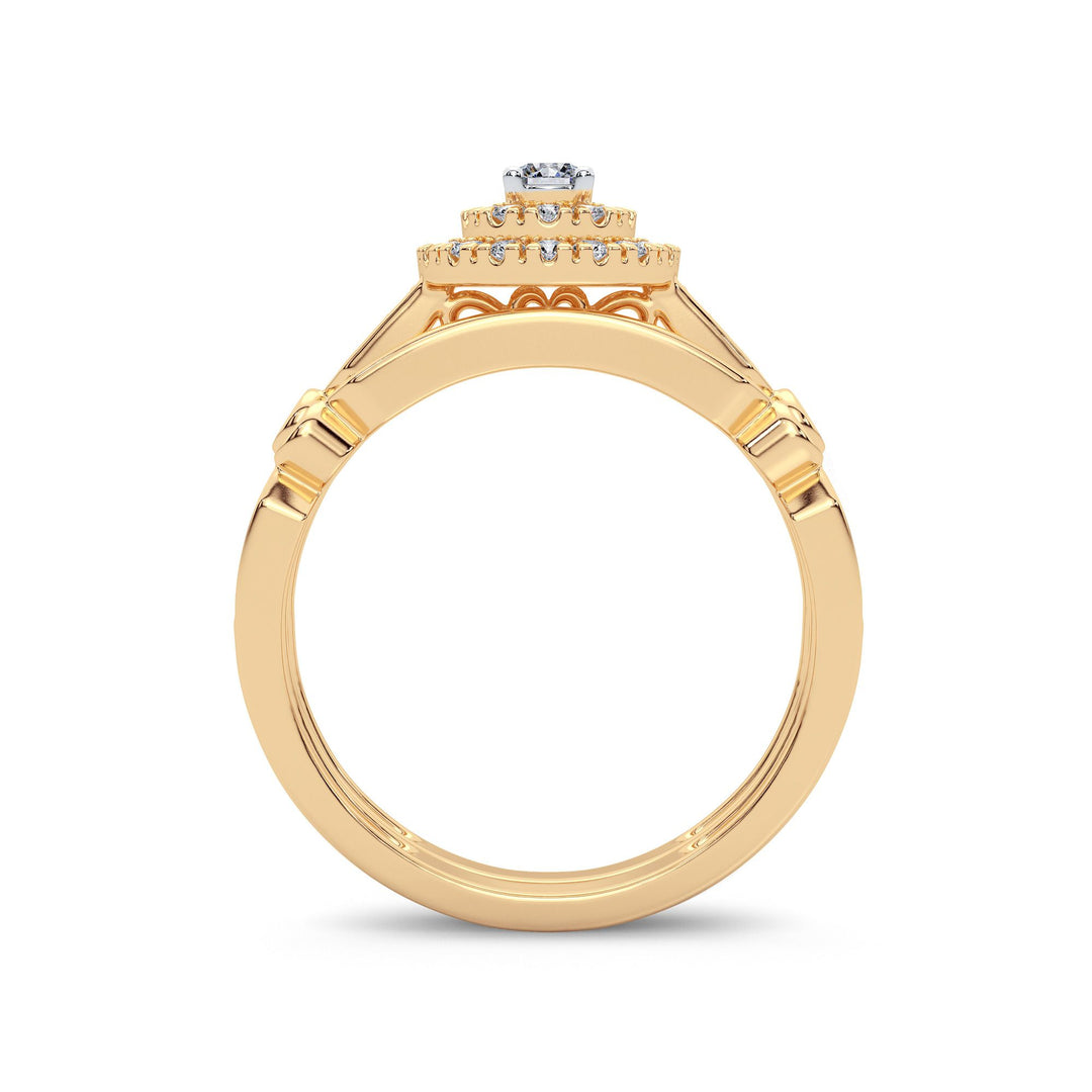 14K Yellow Gold 0.50CT Lab Diamond Womens Bridal Ring