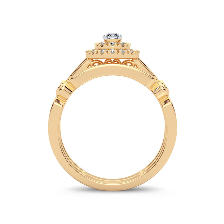 14K Yellow Gold 0.50CT Lab Diamond Womens Bridal Ring