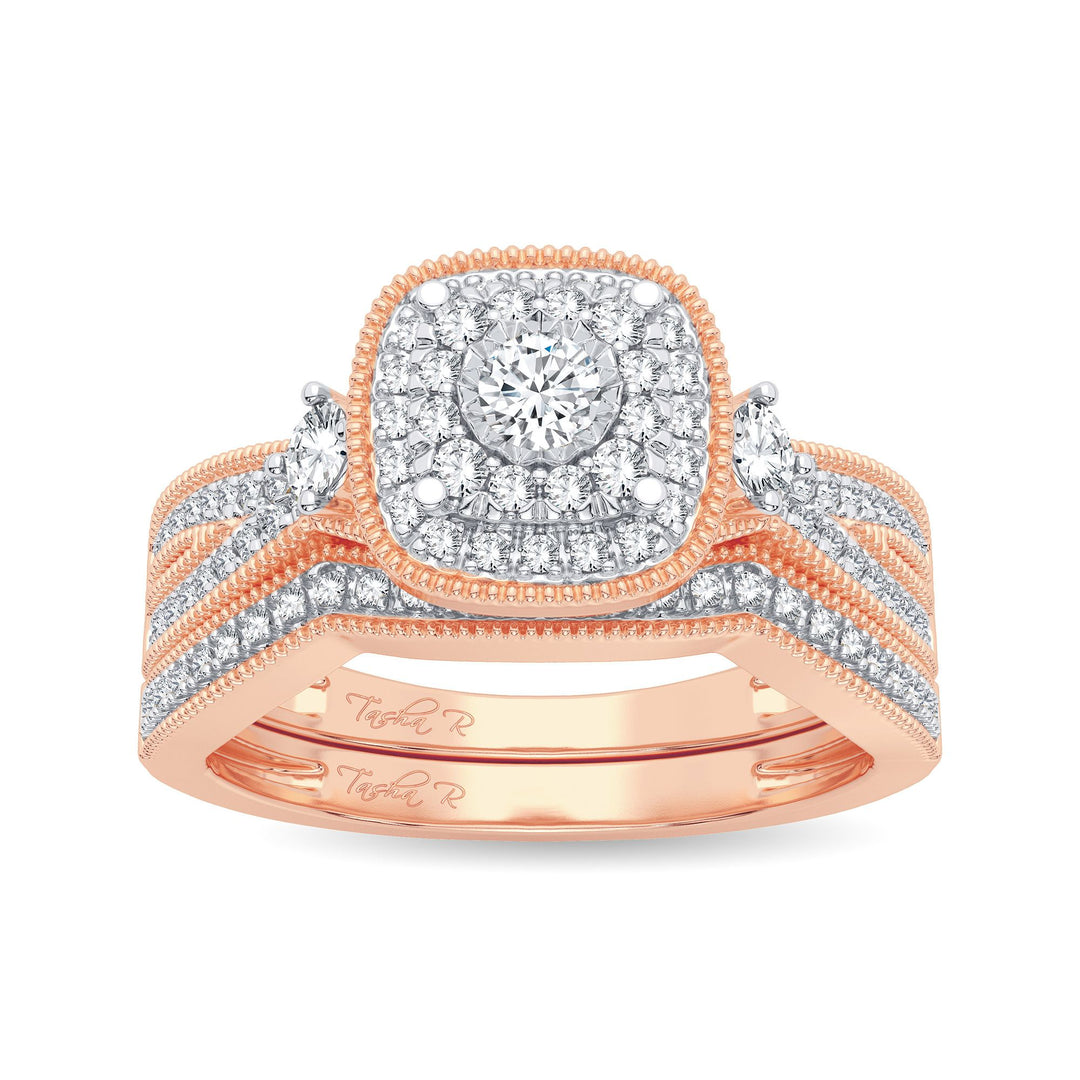 14k Rose Gold 0.50CT Lab Diamond Womens Bridal Ring