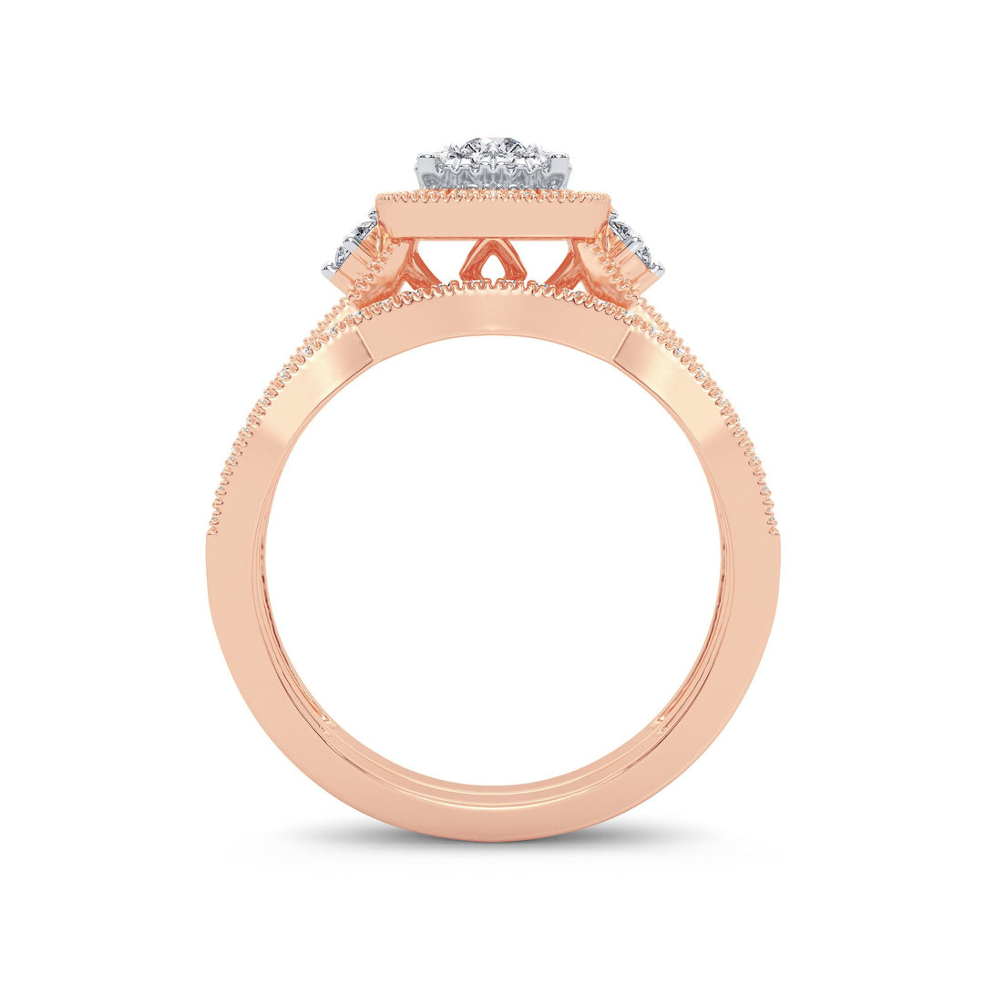 14k Rose Gold 0.50CT Lab Diamond Womens Bridal Ring