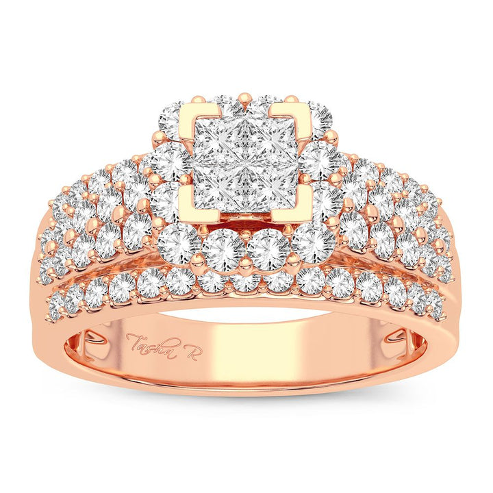 Timeless 14k Rose Gold 1CT Lab Diamond Engagement Ring