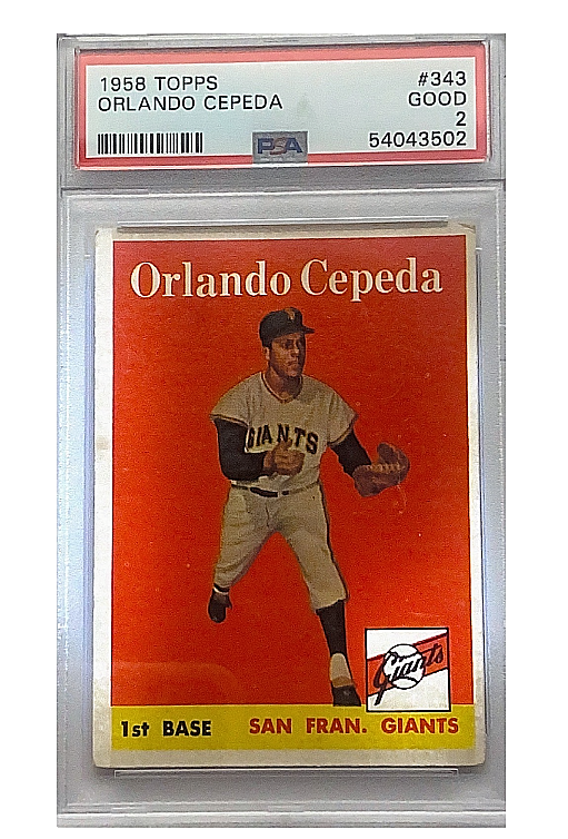 1958 Topps #343 Orlando Cepeda GOOD 2