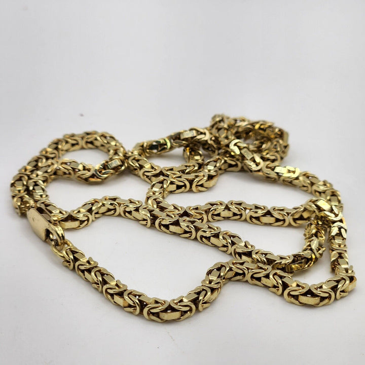 14k Yellow Gold Solid Turkish Chain Necklace 21"