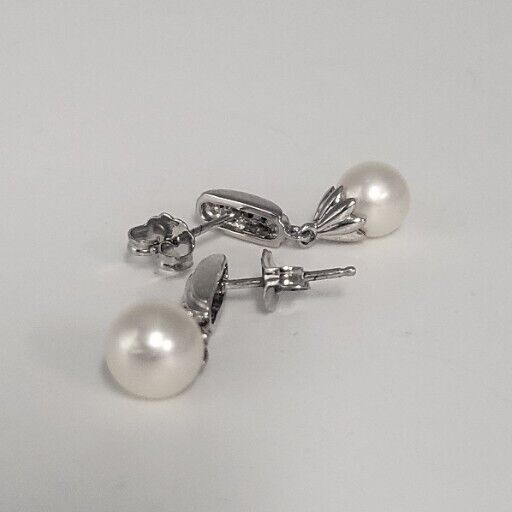 Natural Pearl  925 Sterling Silver Earrings & Pendant Set 