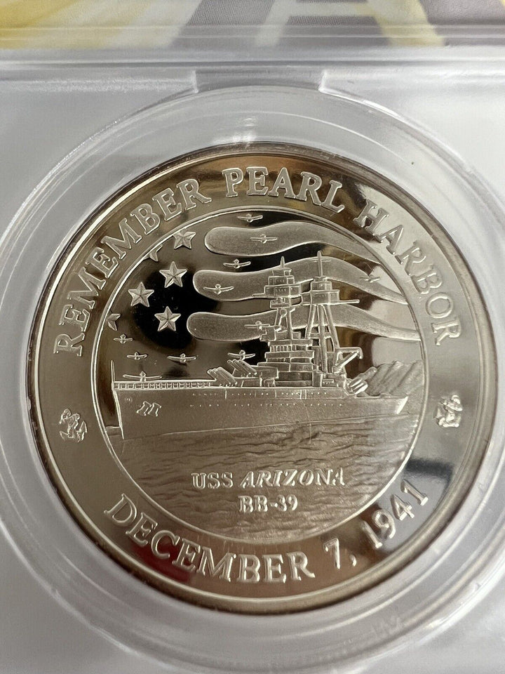 2007 Medal Proof USS Arizona Memorial Remember Pearl Harbor PF 66 DCAM