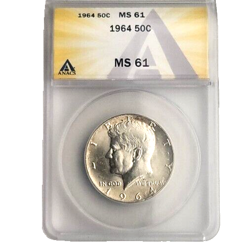 1964 Silver Kennedy Half Dollar MS61