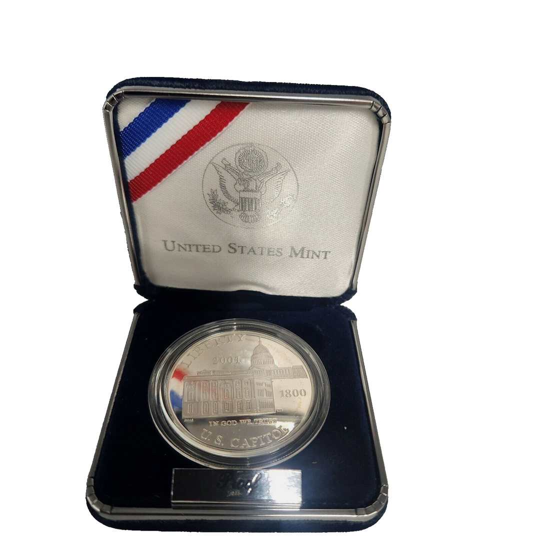 2001 US Capitol Visitor Center Commemorative Coin Program Proof Silver Dollar