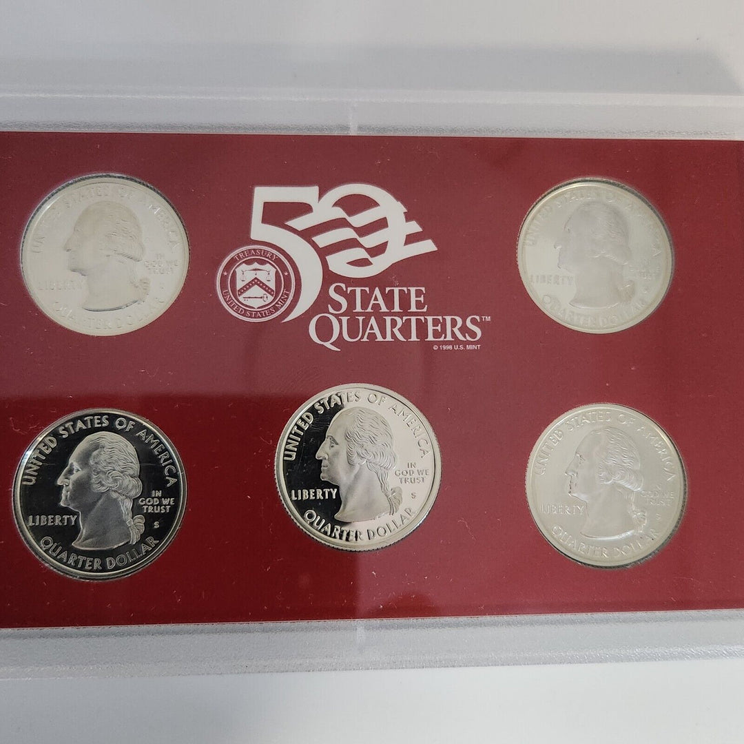 Collection Of 1999, 2000, 2003 And 2005 United States Mint Sliver Proof Set