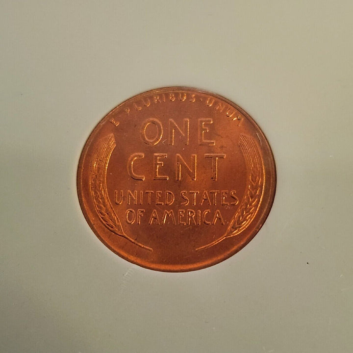 1955-D Lincoln Wheat Cent 1C, Red Gem Uncirculated BU