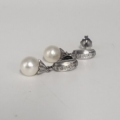 Natural Pearl  925 Sterling Silver Earrings & Pendant Set 