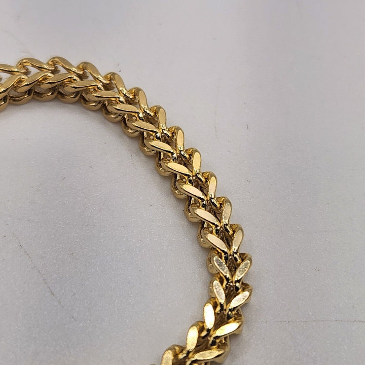 10k Yellow Gold Wheat Chain Bracelet 7.2"