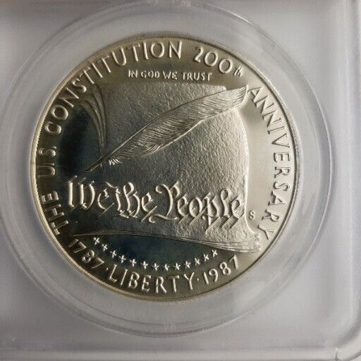 1987 S Constitution 200th Anny Silver Dollar S$1 Proof PF 68  DCAM