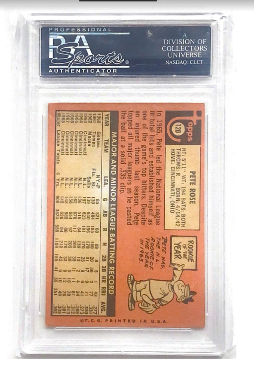 1969 Topps #120 Pete Rose VG-3