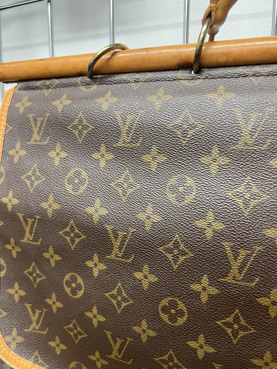 Louis-Vuitton vintage bags Monogram Sac Chasse 2 Way Travel Handbag