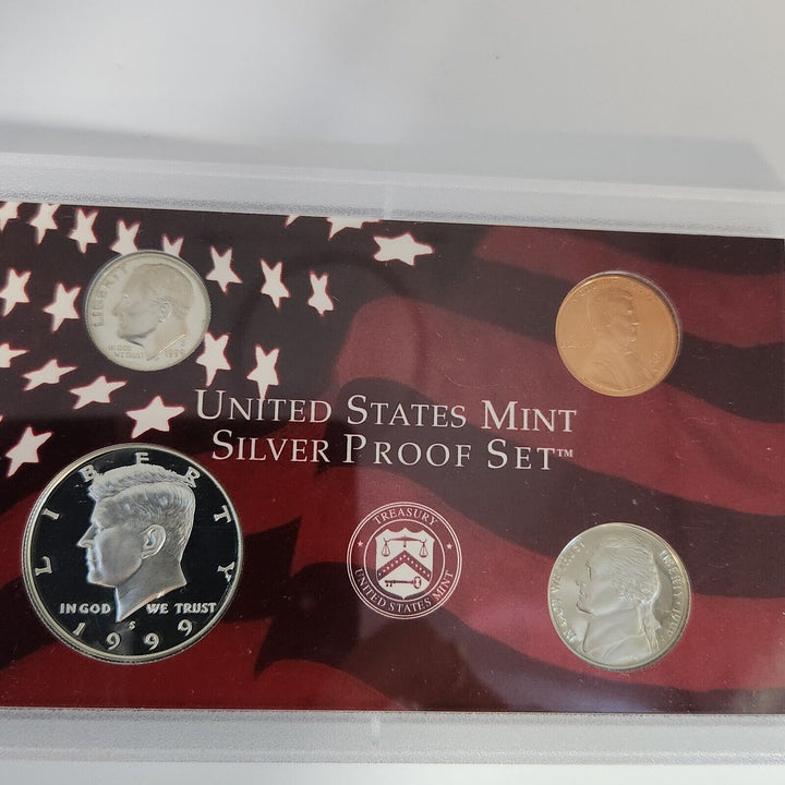 Collection Of 1999, 2000, 2003 And 2005 United States Mint Sliver Proof Set