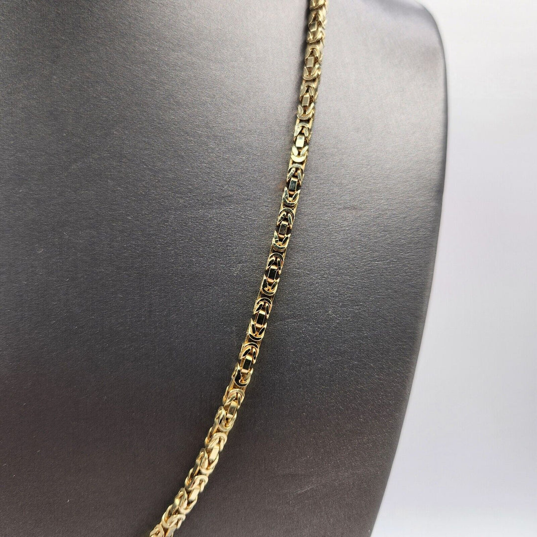 14k Yellow Gold Solid Turkish Chain Necklace 21"