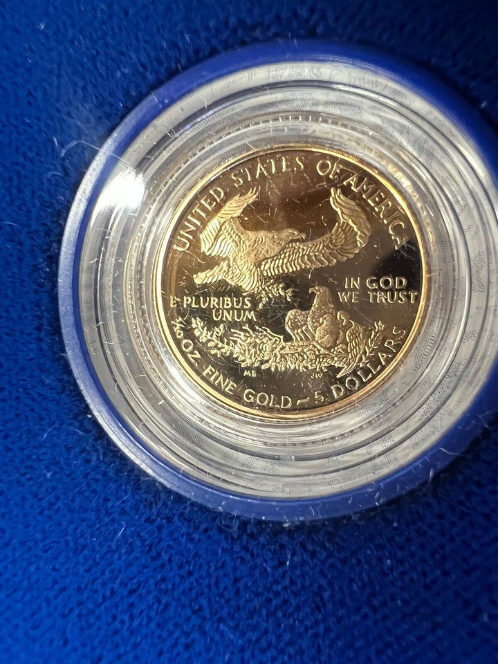 Set Of 1998 & 1999 One-tenth And One Quarter Ounce Gold American Eagle COA Coins