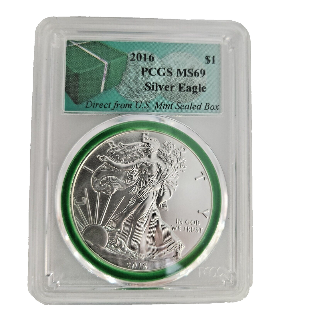 1997 $1 AMERICAN SILVER EAGLE PCGS MS69 DIRECT FROM US MINT SEALED MONSTER BOX