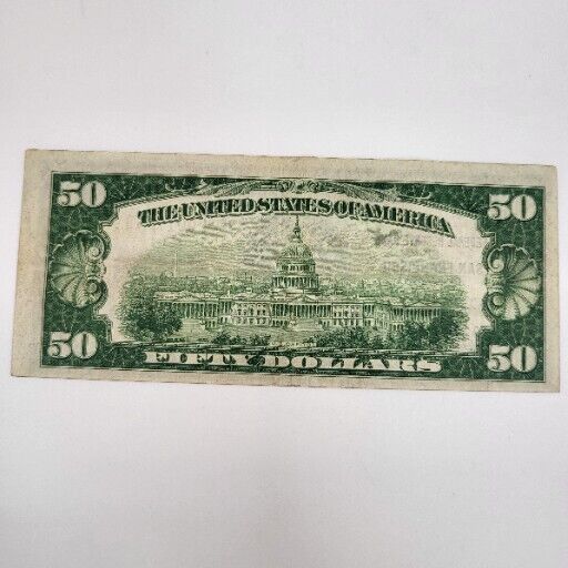 1929 $50 CURRENCY BANK NOTE THE FEDERAL RESERVE BANK of SAN  FRANCISCO CA.