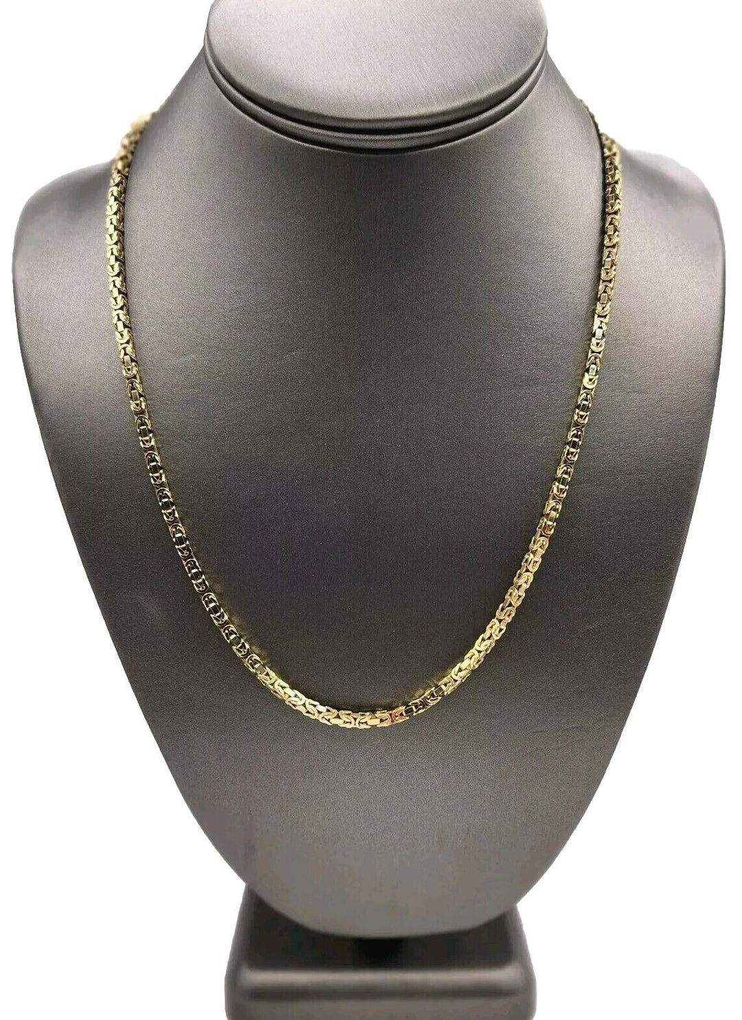 14k Yellow Gold Solid Turkish Chain Necklace 21"