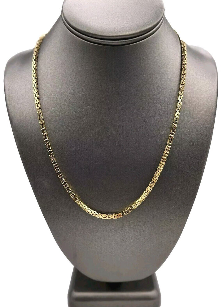 14k Yellow Gold Solid Turkish Chain Necklace 21"