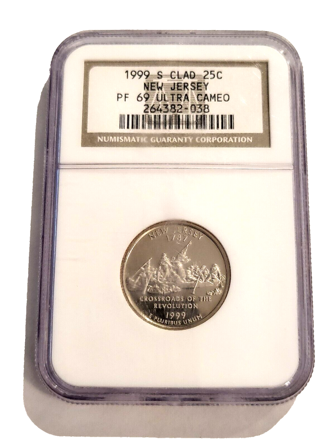 1999 S Clad 25C New Jersey PF 69 Ultra Cameo