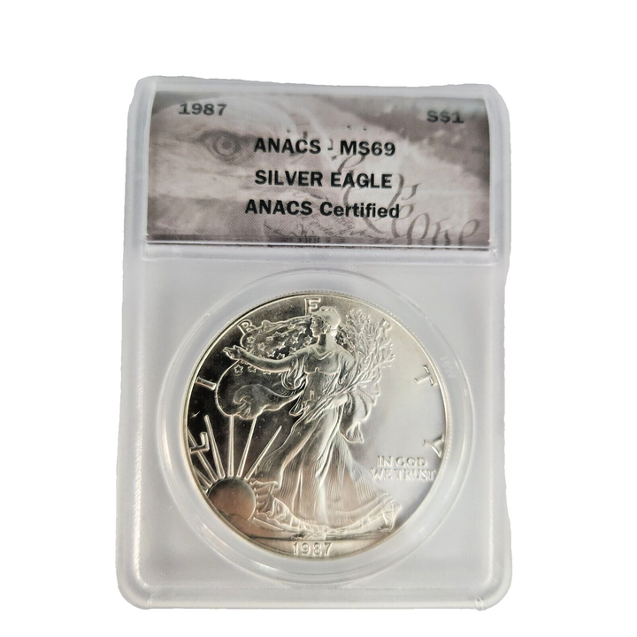 1987  American Silver Eagle - ANACS MS69 