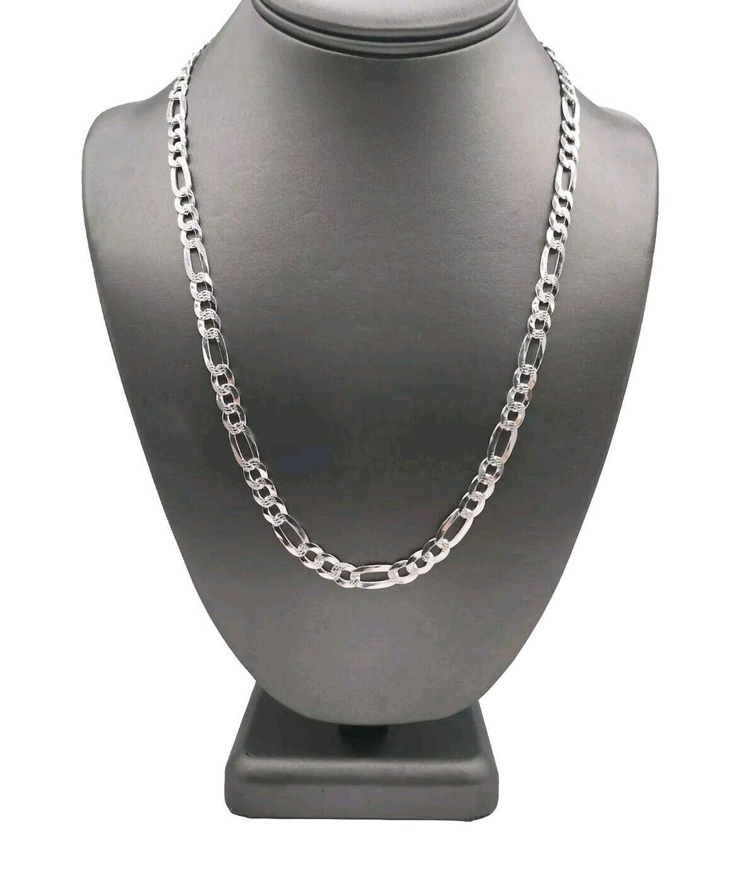 925 sterling silver Figaro's chain necklace 21.5" C