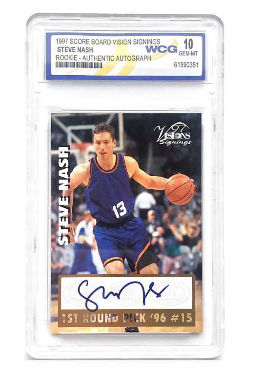 1997 Score Board Vision Signings Steve Nash AUTOGRAPHED GEM-MT 10