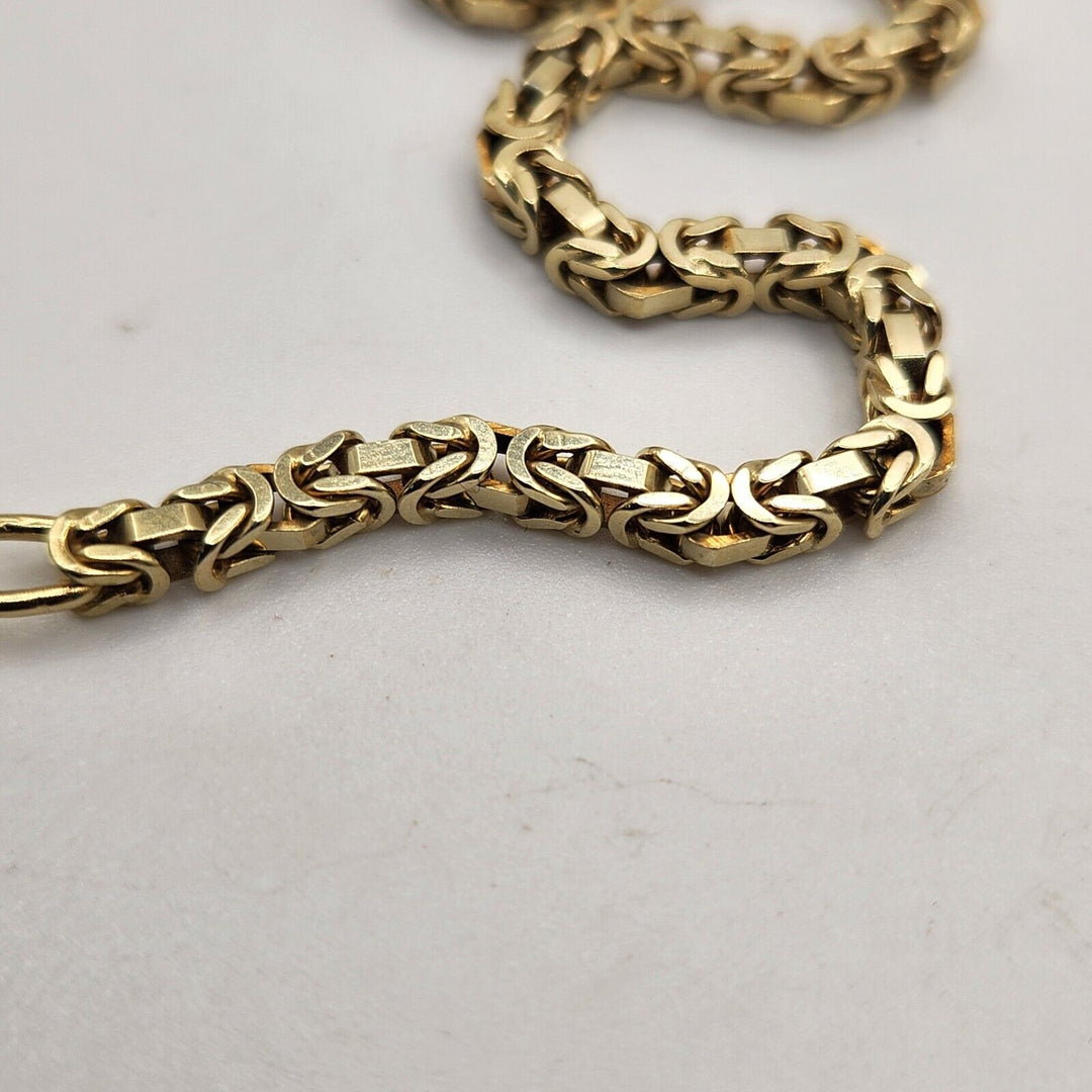 14k Yellow Gold Solid Turkish Chain Necklace 21"