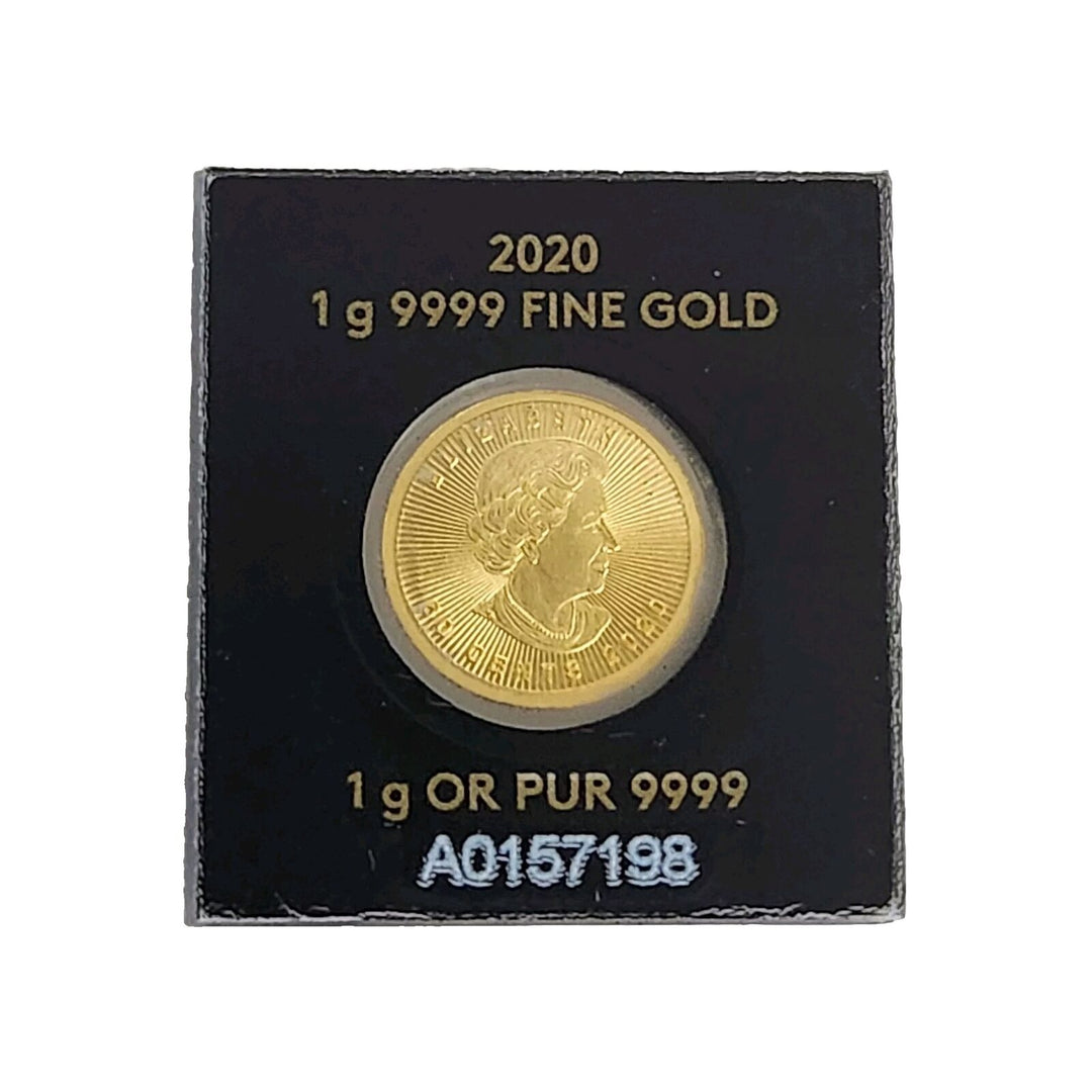 2020 1 Gram Royal Canadian Mint .9999 Gold Maple Leaf 50 Cent (B)