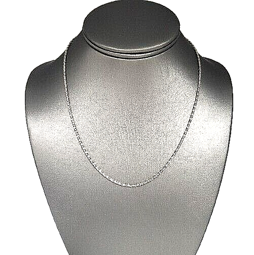 14k White Gold Snake Necklace With 4.7g And 18"