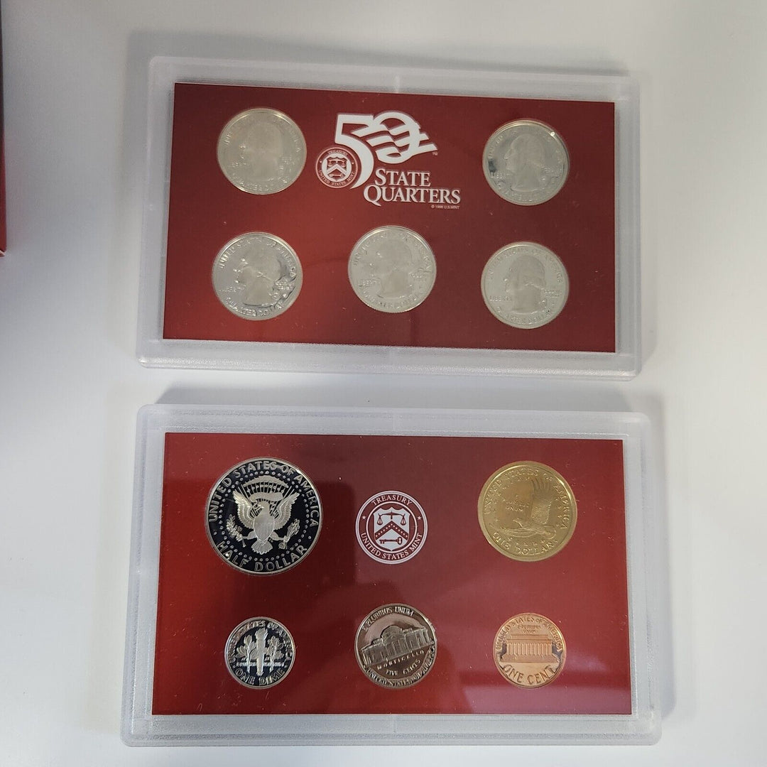 Collection Of 1999, 2000, 2003 And 2005 United States Mint Sliver Proof Set