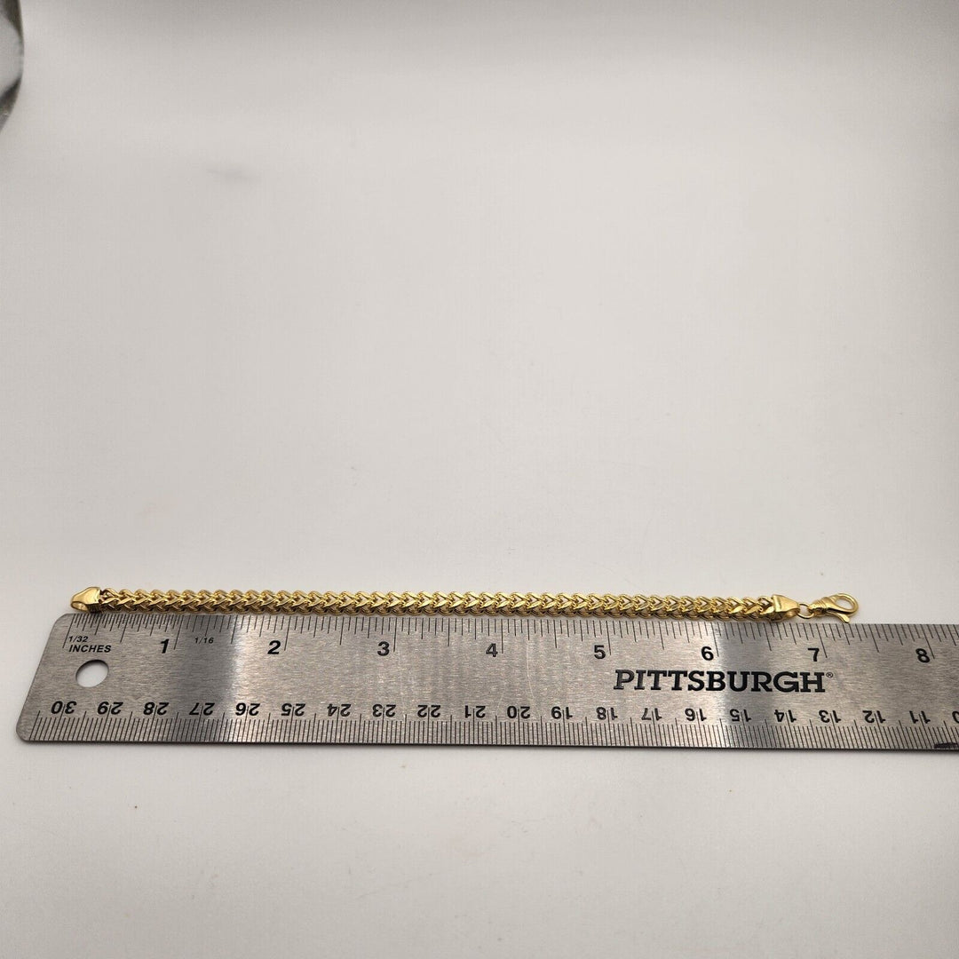 10k Yellow Gold Wheat Chain Bracelet 7.2"
