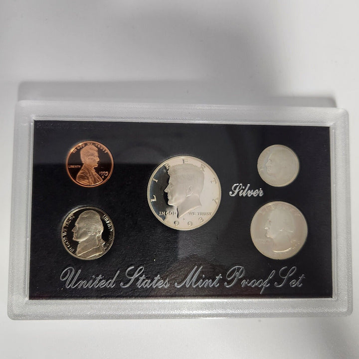 1993 Silver Proof Set United States Mint Original Government Packaging Box Unit