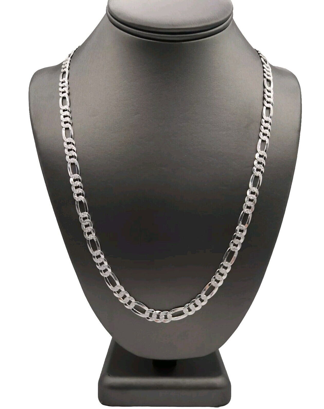 925 sterling silver figaro chain necklace 24" C