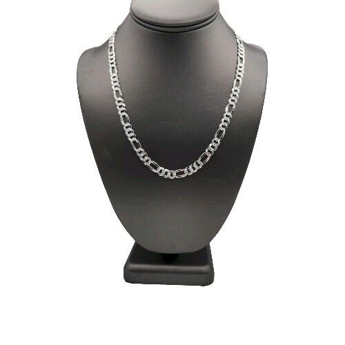 925 Sterling Silver Figaro's Chain Necklace 20"A