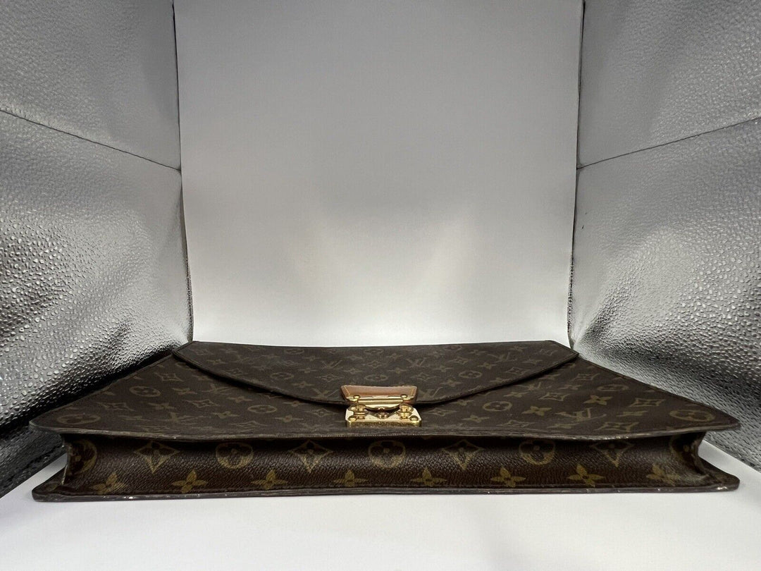 Louis Vuitton Porte-Documents Briefcase/Document Case One Size Brown Canvas