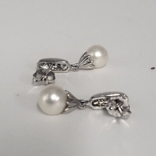 Natural Pearl  925 Sterling Silver Earrings & Pendant Set 