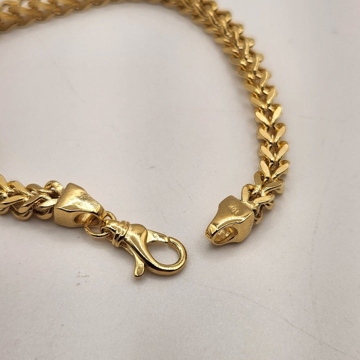 10k Yellow Gold Wheat Chain Bracelet 7.2"