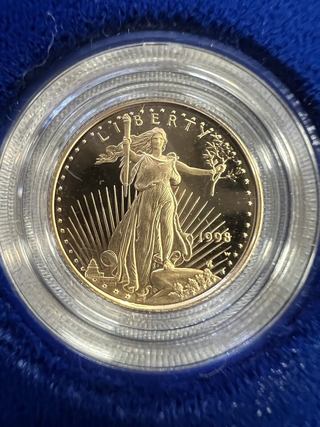 Set Of 1998 & 1999 One-tenth And One Quarter Ounce Gold American Eagle COA Coins