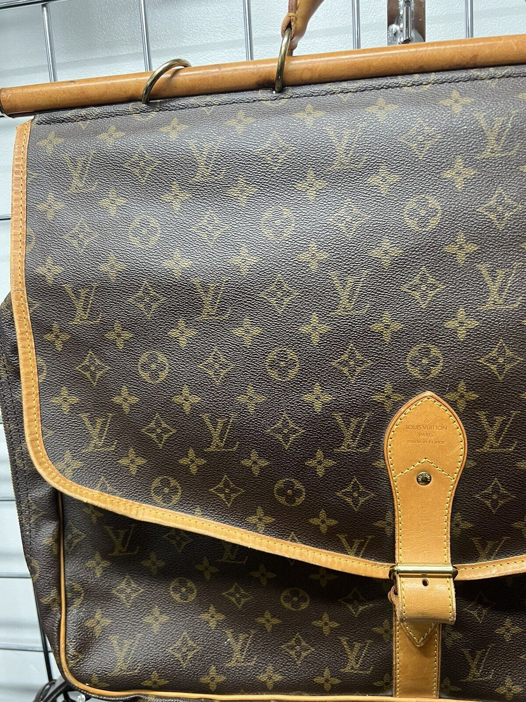 Louis-Vuitton vintage bags Monogram Sac Chasse 2 Way Travel Handbag