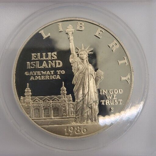 1986S Statue Of Liberty Commemorative One Silver Dollar ANACS PF69 DCAM