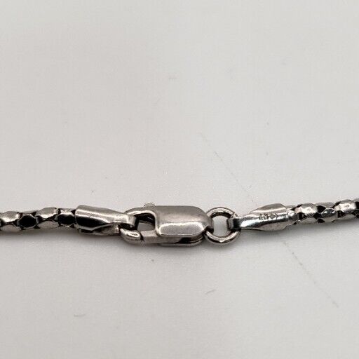 14k White Gold Snake Necklace With 4.7g And 18"