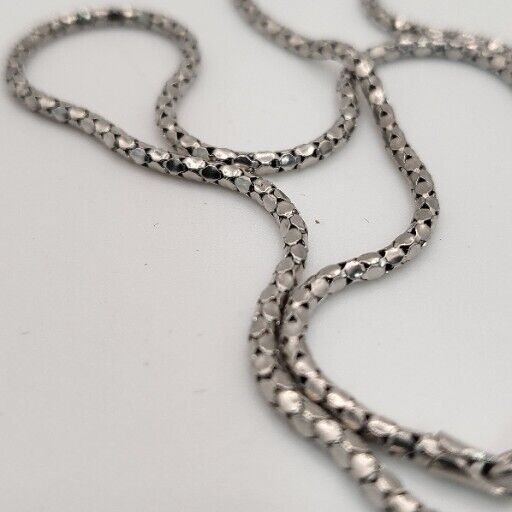 14k White Gold Snake Necklace With 4.7g And 18"